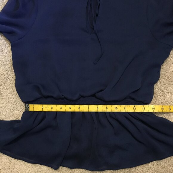 Banana Republic Blue Ballet Tie Up Poet Sleeve Blouse - Picture 13 of 16